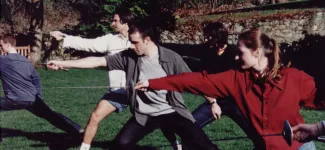 Fencing practice