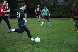 soccer match against St. John's College in the Spring 2015