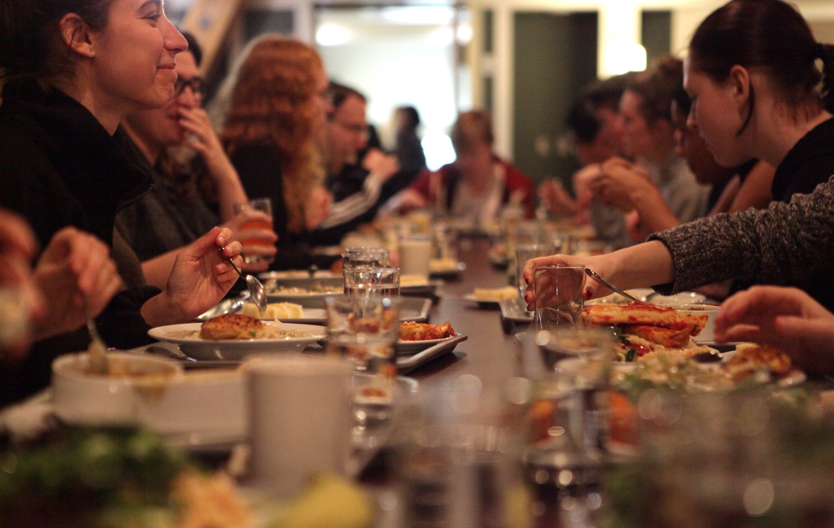 Resident Members at Dinner in the Great Hall